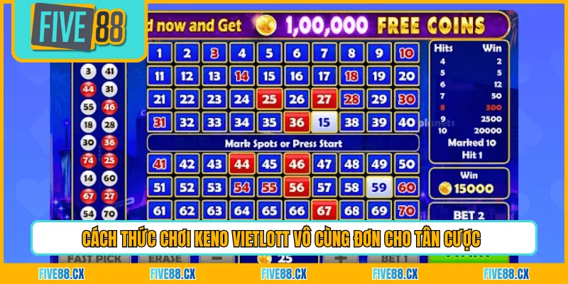 Cách thức chơi Keno Vietlott vô cùng đơn cho tân cược